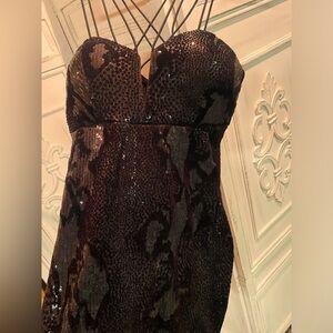 Rare London black sequence - perfect party dress!